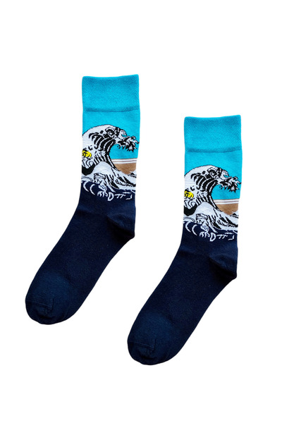 ZEYZEY MONKEY Set of 5 Special Gift Box Mixed Patterned Artistic Themed Socks