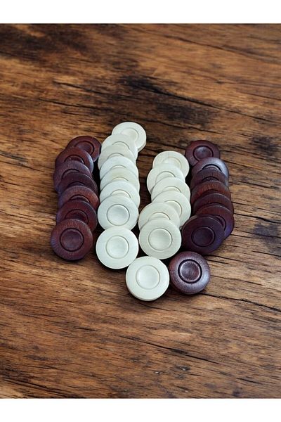 SİMYA OYUN ALETLERİ "Değersizi Değerli Kılar" Alchemy Wood Boxwood Backgammon Scale (35mm)