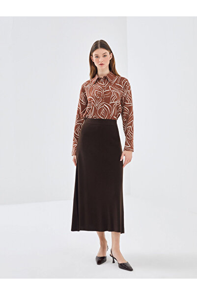 LC Waikiki Slim Fit Women's Knitwear Skirt with Elastic Waist