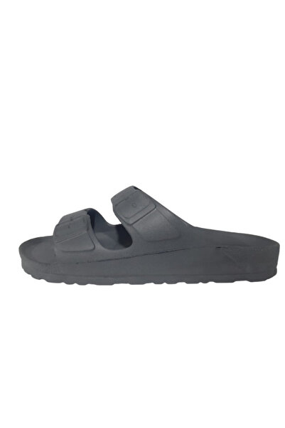 GEZER Men's Smoked Double Buckle Orthopedic Lightweight and Comfortable Slippers Gzrtr2355