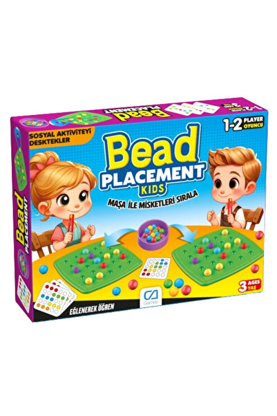 CA Games Bead Placement Kids 3+ Yaş için 1-2 Oyunculu Eğitici ve Eğlenceli Ai...