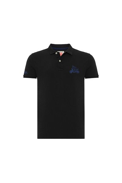 ROUTEFIELD Tricou polo Pax Black pentru bărbați