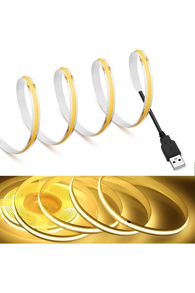 Choice 2m Warm White Dc 5v Usb Led Cob Strip White Warm White Led Strip Light Tv Background Lighting Tape H