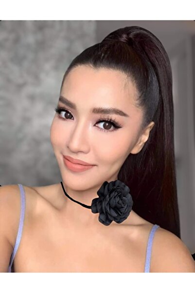 CAXBERN زهرة منقوشة الدانتيل متابعة قلادة المختنق - اسم الورد