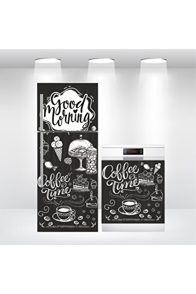 Bigaimaj Buzdolabı Ve Bulaşık Makinesi Coffee Time Kendinden Yapışkanlı Kapak...
