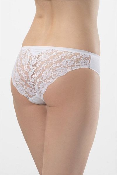TÜREN Γυναικείο Λευκό Σλιπ μπικίνι 2 τεμαχίων Lycra Lace 958