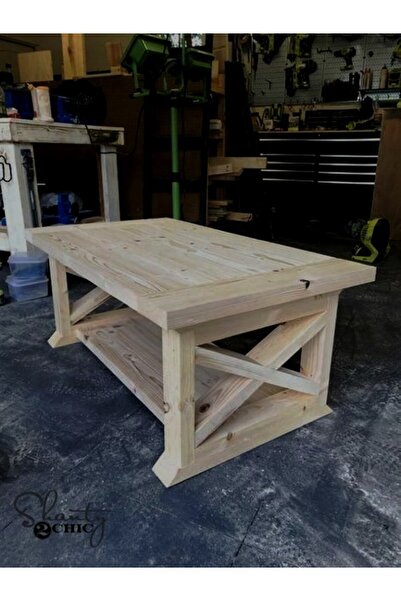 HİKİOE AÇIK MEŞE RAFLI ORTA SEHPA