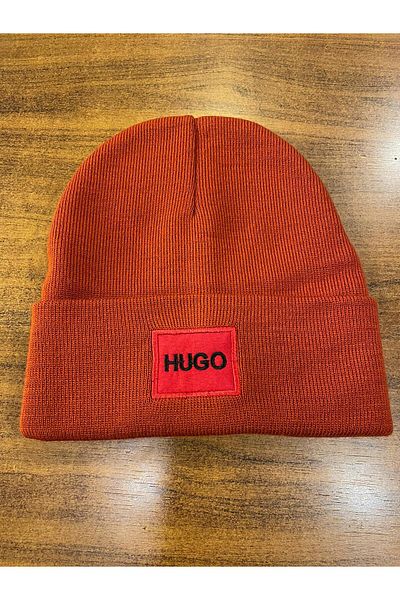 hamze Unisex zimní čepice Akrylová skládací s logem Hugo Bos