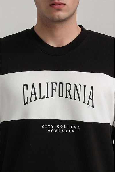 NEW WORLD POLO Crew Neck Black Slim Fit Sweatshirt 24Fwm60203