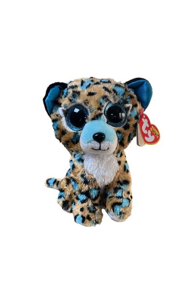 Mega Oyuncak TY Beanie Boos كوبالت ليوبارد أزرق مرقط 15 سم