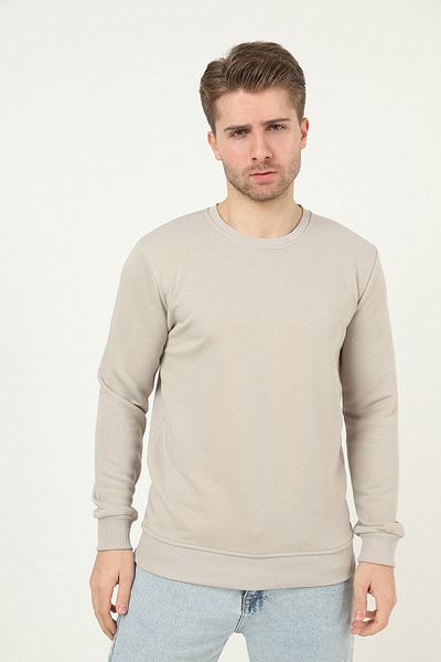 DK DAKSEL Special Product Relaxed Fit Gray Men's Sweatshirt