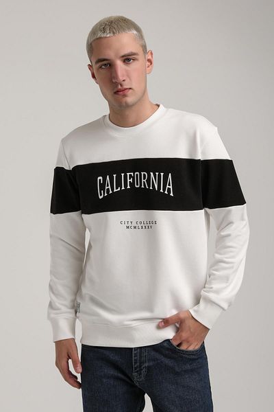 NEW WORLD POLO Crew Neck Ecru Slim Fit Sweatshirt 24Fwm60203