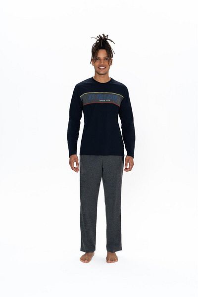 U.S. Polo Assn. Η.Π.Α. Polo Assn. Ανδρικό σετ πιτζάμες Navy Blue - 100% βαμβάκι 18834