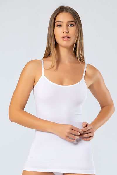 TÜREN 915 Λευκό Γυναικείο Αθλητής Lycra Cotton Long Strap