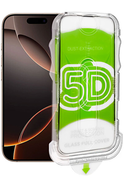 CEPSTOK iPhone 16 Pro Max Ekran Koruyucu Hizalama Aparatlı Premium Tam Kaplay...