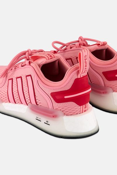 Adidas Originals Kids Girl Lace Up NMD_V3 Training Shoes, Pink
