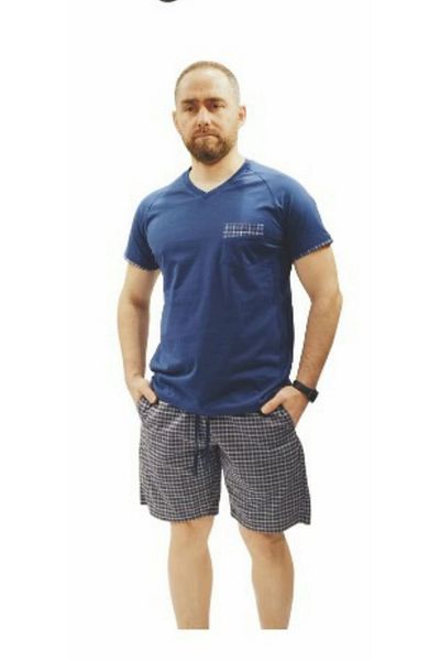 Pijalüx Ανδρικό σορτς Poplin με λαιμόκοψη V - Pijalux 2108