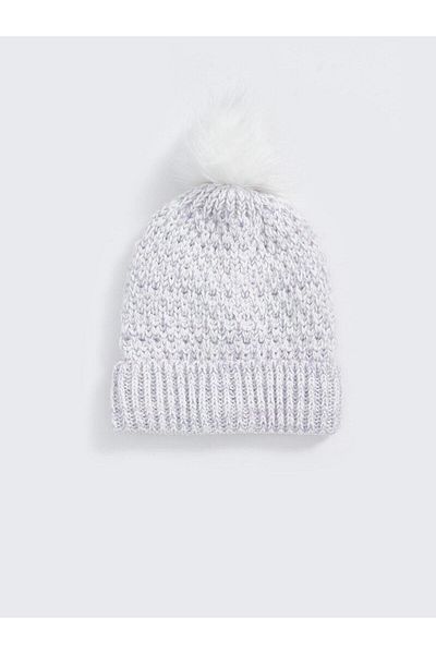 LC Waikiki LCW ACCESSORIES Eșarfă și beretă pentru fete cu detaliu pompon