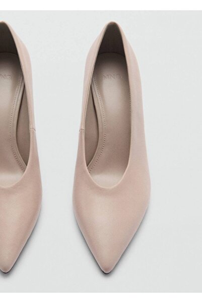 MANGO Woman Huni topuklu deri ayakkabı