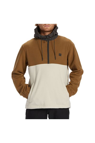 BİLLABONG Ανδρικό φούτερ Billabong Fleece - Καφέ γιακά με κουκούλα, ABYFT00317 Boundary Pullover