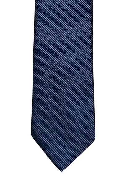 1001 Kravat Men's Gift Set with Wooden Box, Navy Blue Tie and Socks