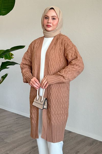 InStyle سترة صوفية محبوكة بسلسلة الجمل