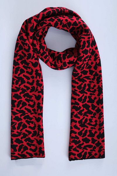 Sebir Moda Leopard Patterned Knitwear Scarf