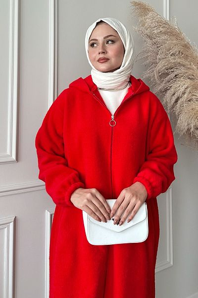 InStyle Κόκκινο καπάκι με κουκούλα από τσόχα