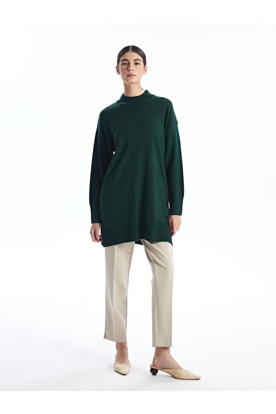 LC Waikiki LCW Modest Kadın Yarım Balıkçı Yaka Düz Triko Tunik