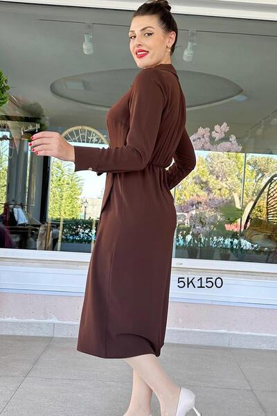 İnce Topuk Side Tie Crepe Dress 5K150