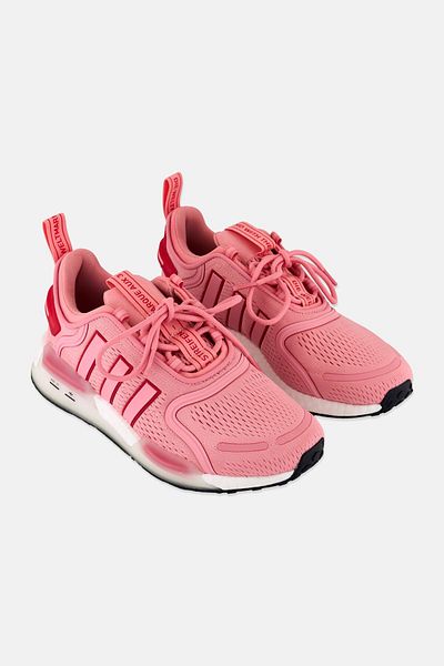 Adidas Originals Kids Girl Lace Up NMD_V3 Training Shoes, Pink