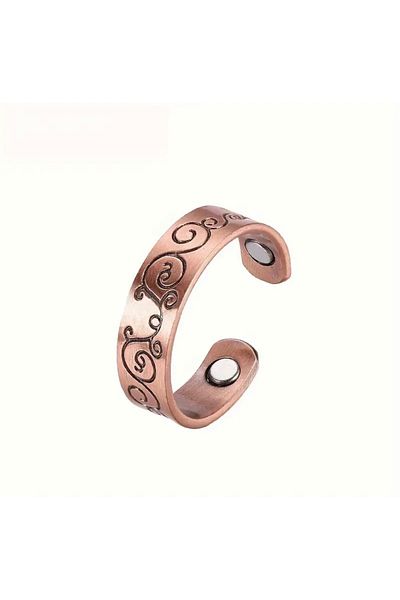 PİRAMİGO Vintage Style Pure Copper Magnetic Ring