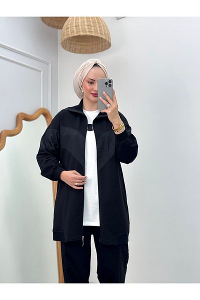 Camelya Fashion Parachute Fabric Detailed Zippered Triple Test Suit