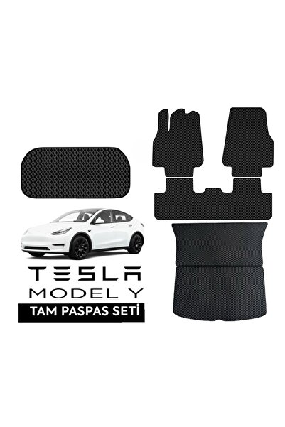 Genel Markalar Tesla Model Y Premium Full Takım Eva Paspas Seti & Ön ve Arka ...
