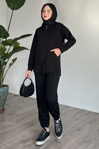 InStyle Zippered Leg Rubber Black Double Set