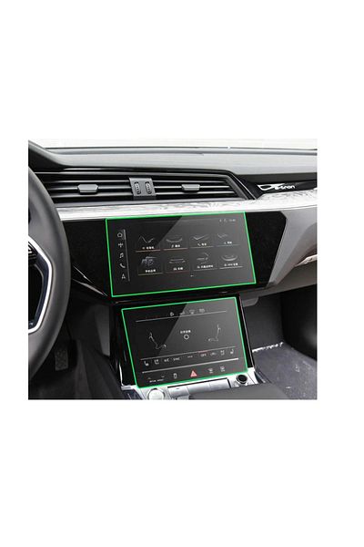 PiyasaSepeti For Audi Q7 2020-2023 Instrument and Multimedia Dual Screen Protector Navigation 9H Nano Screen Protector