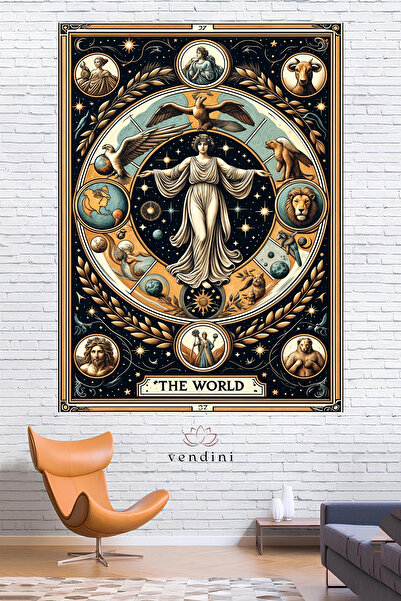 Vendini Tarot  Serisi Duvar Örtüsü Duvar Halısı Wall Tapestry