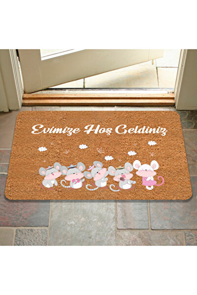 M&H Quality Dijital Baskılı kapı önü paspas Hoşgeldiniz  Çok Amaçlı Iç ve Dış Kapı Paspası