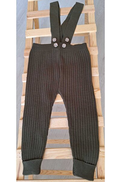 Nimini Kids High Waist Corded Baby Knitwear Leggings - Adjustable Cross Strap, Size 0-6 Years