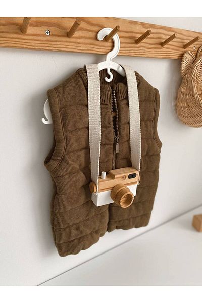 imoop design Kids Zippered Padded Inflatable Knitwear Vest