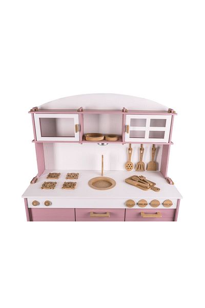 HOBBY HOUSE Wooden Children's Kitchen Set with Tea Set and Led Gift