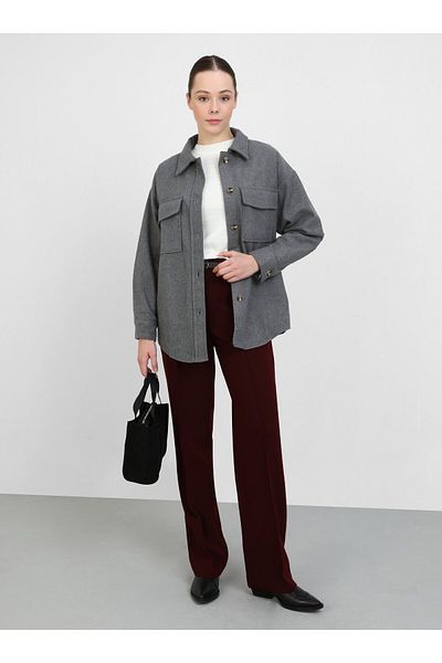 Benin Light Gray Stamp Oversize Jacket - Benin