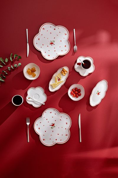 Emsan Myna Porcelain 32 Pieces Breakfast Set for 6
