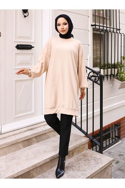 VAV Reklan Sleeve Tunic - Stone Color - Vav