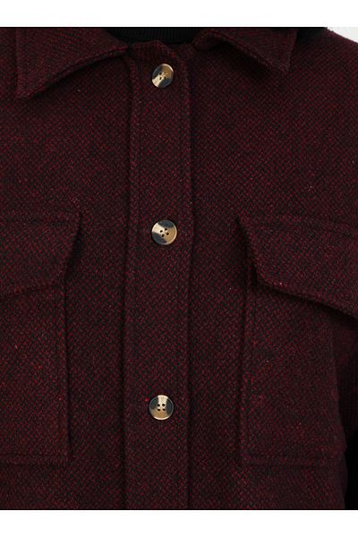 ALİA Oversize Stamp Jacket με λεπτομέρεια τσέπης - Claret Red - Μαύρο - Alia