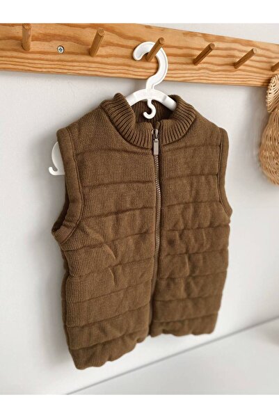 imoop design Kids Zippered Padded Inflatable Knitwear Vest