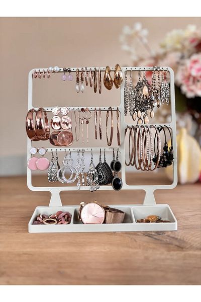 Beta Jewelry Organizer Stand Jewellery Accessory Case Ring Earring Watch Organizer
