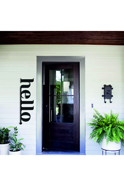 zafrakreklam HELLO KAPI TABELASI ALÜMİNYUM KOMPOZİT CNC KESİM  95X29 CM