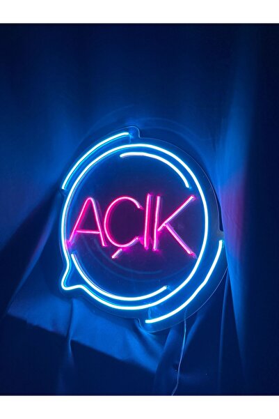 NEON LED KAYSERİ Açık Tabelası - Dükkan Kapısı Dekoratif Duvar Aydınlatması N...