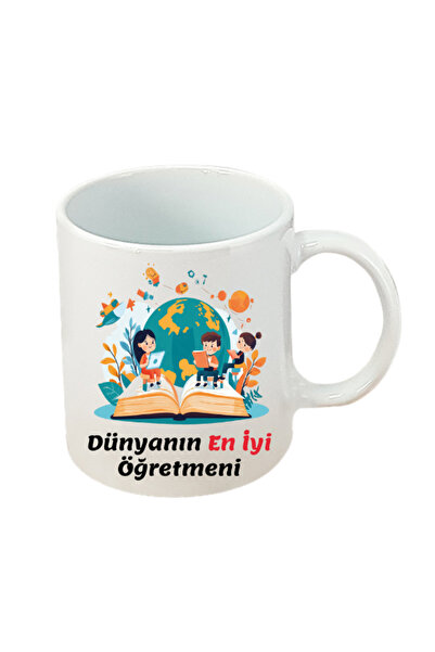 lili hediyelik World's Best Teacher Printed White Mug Cup Teacher's Day Gift